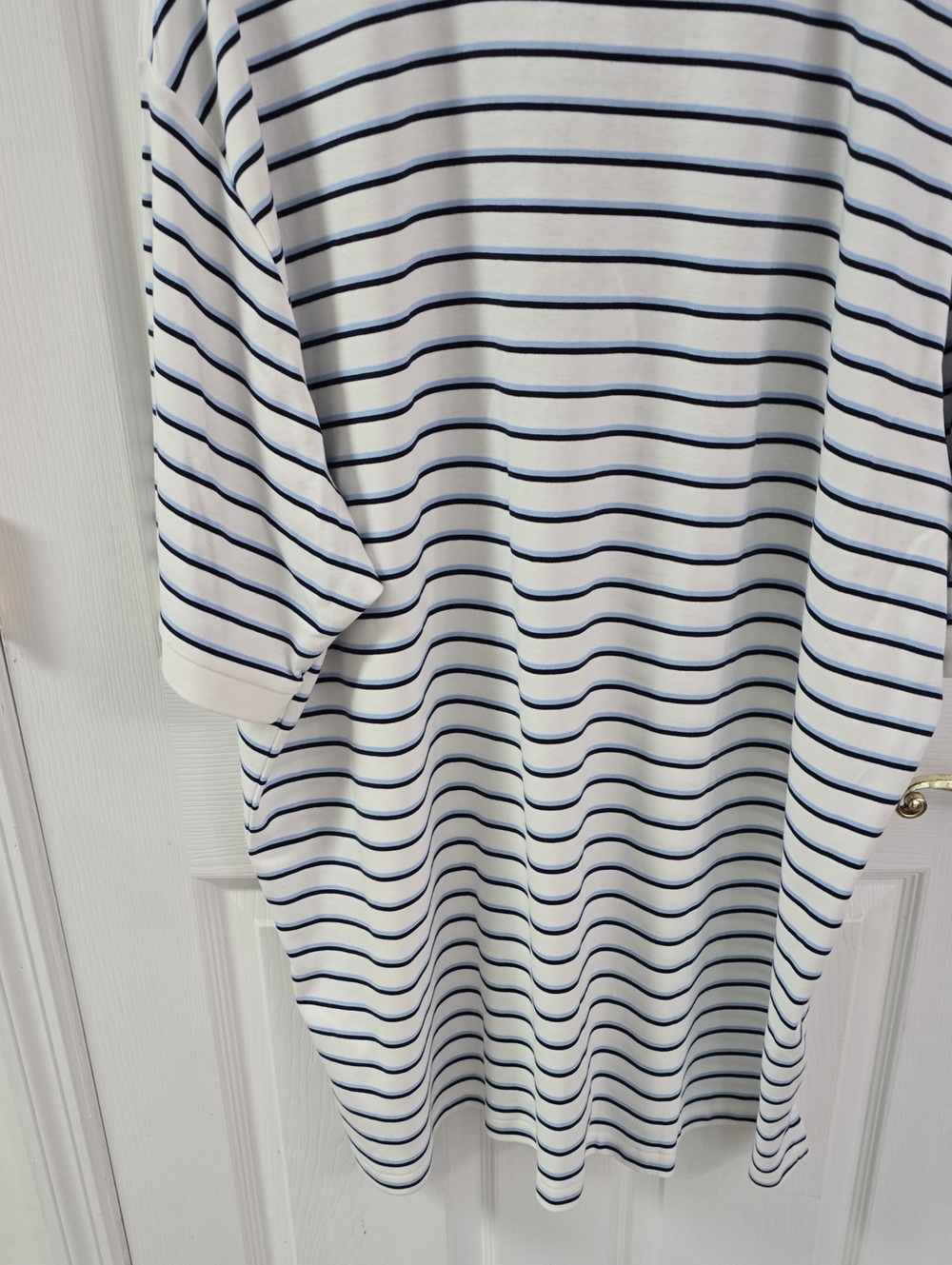 NWT Polo Ralph Lauren Men's Classic Polo Shirt White Blue Stripes Size 3XLT - Picture 9 of 15